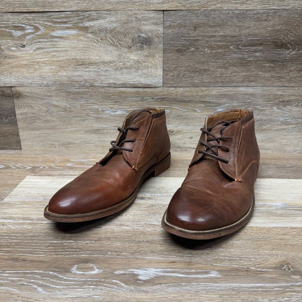Steve Madden Quazzy Brown Leather Chukka Boots Men's Size 9.5